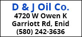 D & J Oil Co Sponsorship Banner